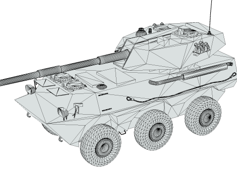 PLA PTL02 Wheeled Tank Destroyer 3D Model