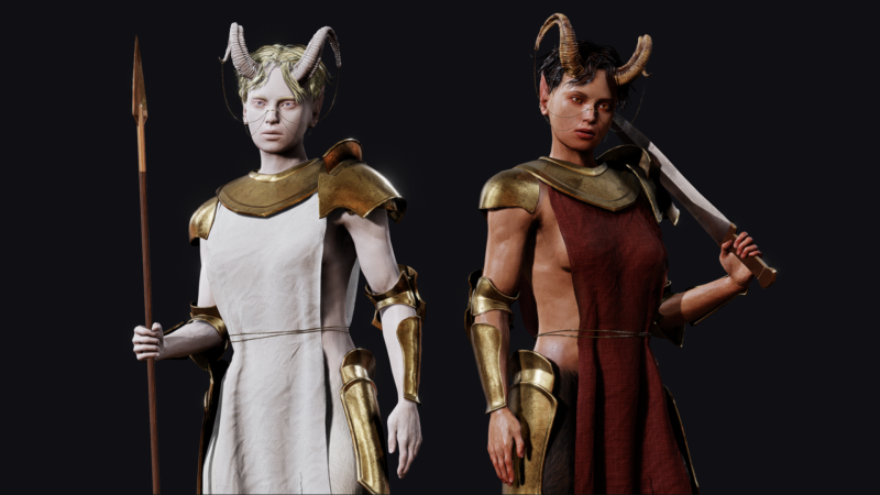 Faun Warriors 3D मॉडल .c4d .max .obj .3ds .fbx .stl .blend