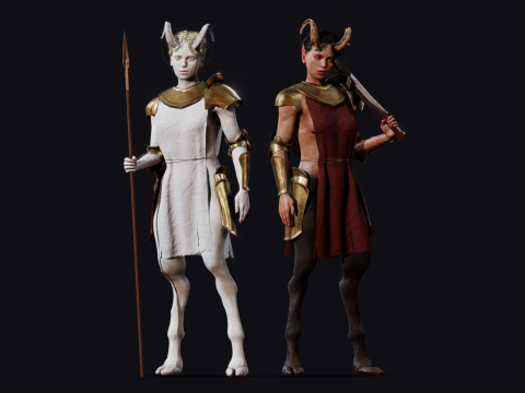 Faun Warriors 3D मॉडल