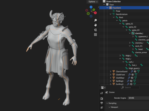Faun Warriors 3D मॉडल