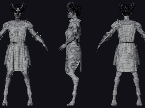 Faun Warrior Model 3D