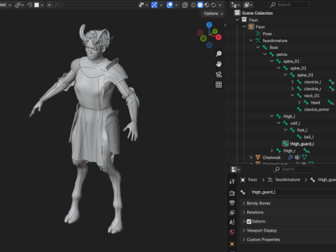 Faun Warrior Model 3D