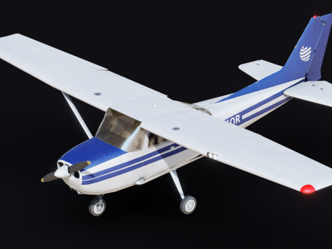 Light Airplane Model 3D