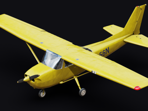 Light Airplane 3D Model