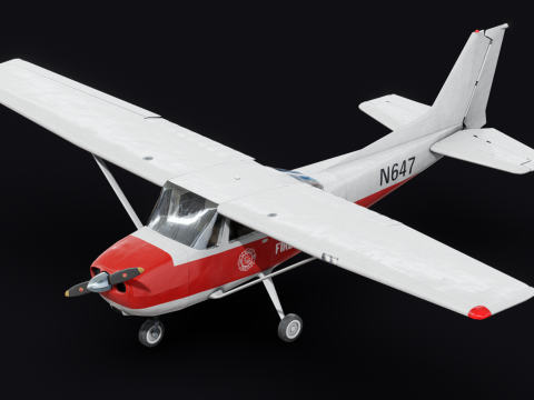 Light Airplane 3D Model