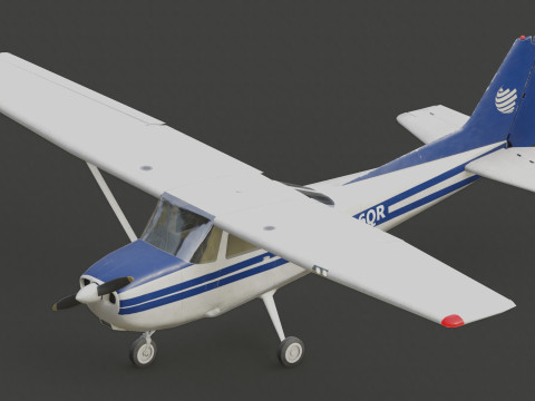 Light Airplane 3D Model