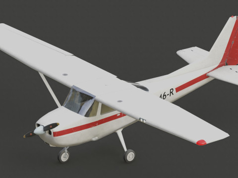Light Airplane 3D Model