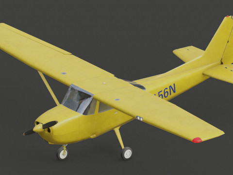 Light Airplane 3D Model