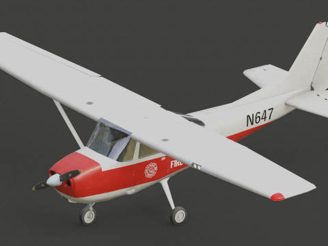 Light Airplane 3D Model