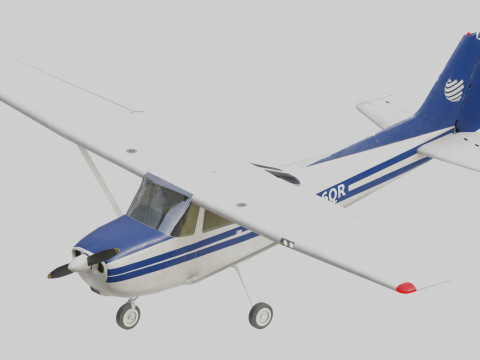 Light Airplane 3D Model