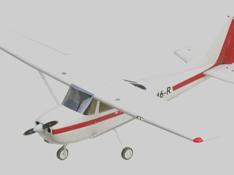 Light Airplane 3D Model