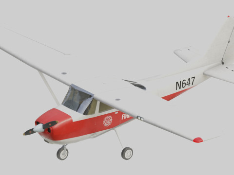 Light Airplane 3D Model