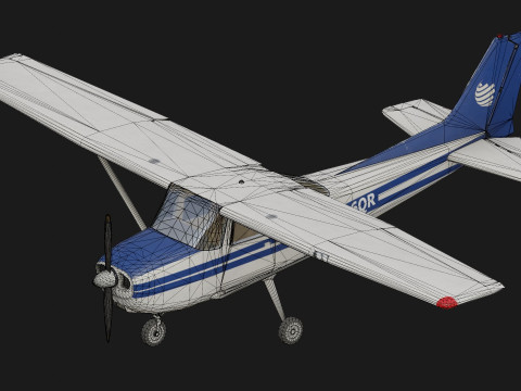 Light Airplane 3D Model