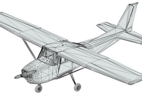 Light Airplane 3D Model