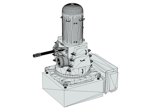 Close-in weapon system CIWS Modelo 3D