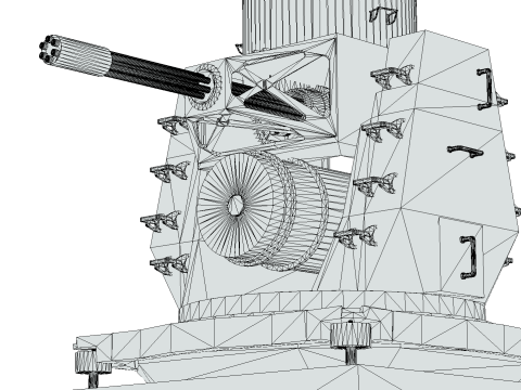 Close-in weapon system CIWS Modelo 3D