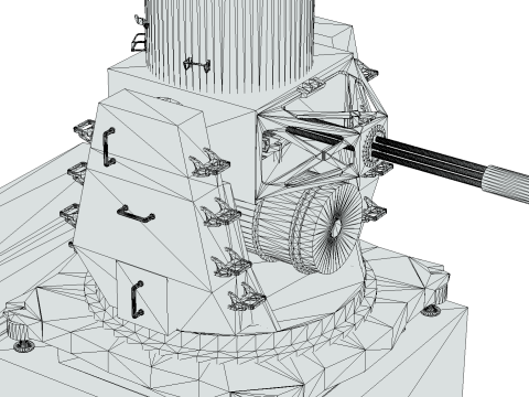 Close-in weapon system CIWS Modelo 3D