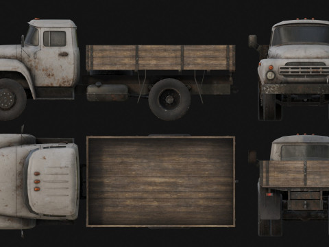 Rusty Old Soviet Truck 3Dモデル