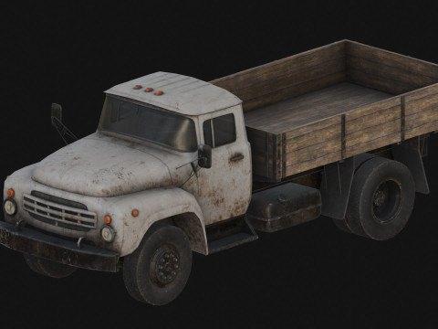 Rusty Old Soviet Truck 3Dモデル