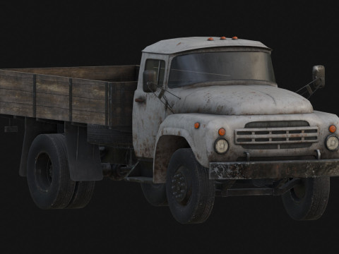 Rusty Old Soviet Truck 3Dモデル