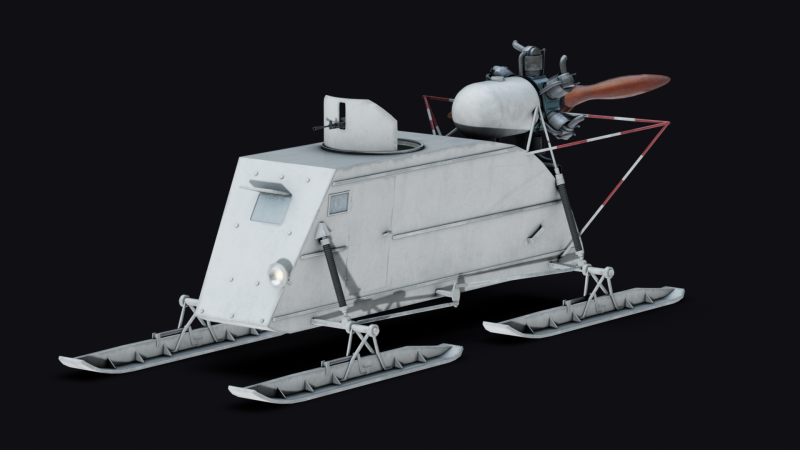 NKL-26 Soviet Aerosan Model 3D .c4d .max .obj .3ds .fbx .stl .blend