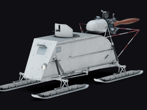 NKL-26 Soviet Aerosan 3D मॉडल