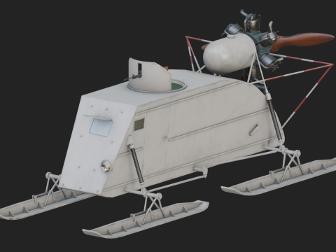 NKL-26 Soviet Aerosan Model 3D