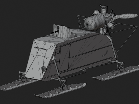 NKL-26 Soviet Aerosan Model 3D