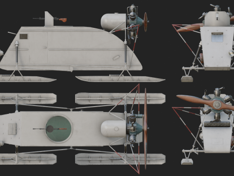 NKL-26 Soviet Aerosan Model 3D