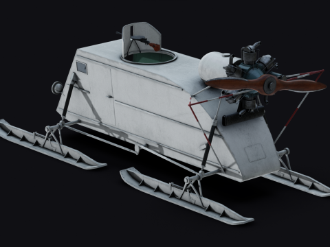 NKL-26 Soviet Aerosan Model 3D