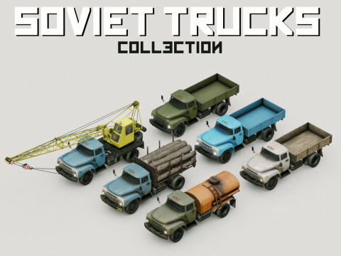 Soviet Trucks Pack 3D Modell