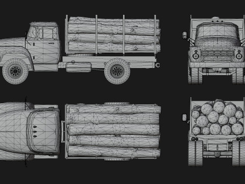 Pacchetto camion sovietici Modello 3D