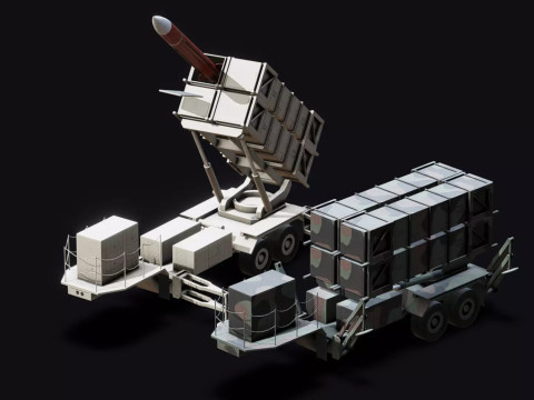 Surface to Air Missile Launcher 3D Model