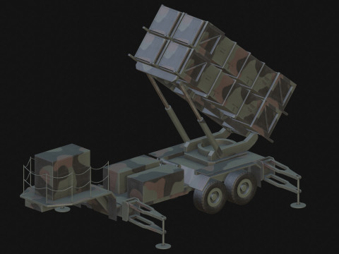 지대공 미사일 발사기 3D 모델