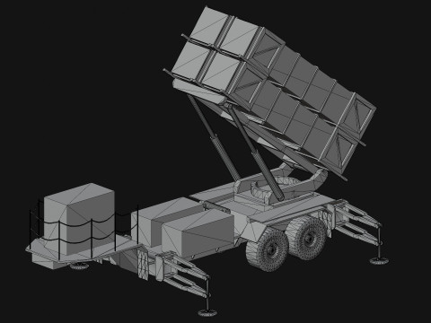 지대공 미사일 발사기 3D 모델