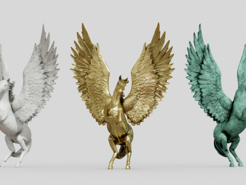 पेगासस मूर्तियाँ 3D मॉडल