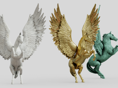 पेगासस मूर्तियाँ 3D मॉडल