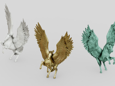 पेगासस मूर्तियाँ 3D मॉडल