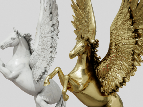 पेगासस मूर्तियाँ 3D मॉडल