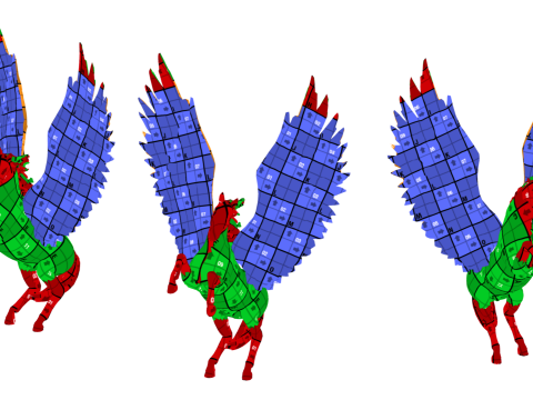 पेगासस मूर्तियाँ 3D मॉडल