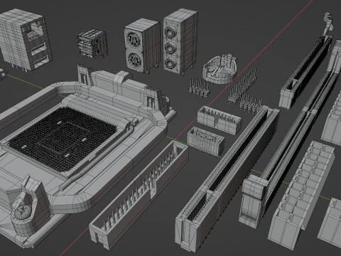Pe&ccedil;as de placa-m&atilde;e de computador Modelo 3D