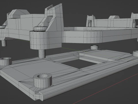 Pe&ccedil;as de placa-m&atilde;e de computador Modelo 3D