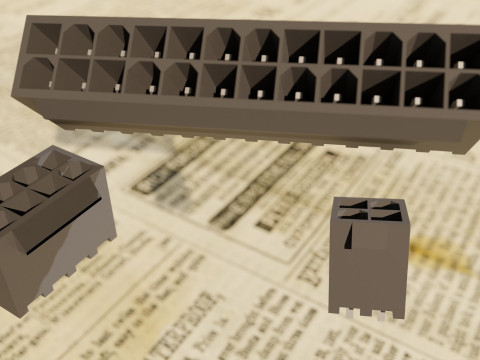 Computer Motherboard Parts 3D मॉडल