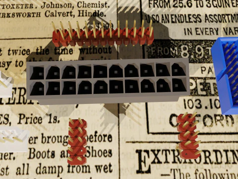 Pe&ccedil;as de placa-m&atilde;e de computador Modelo 3D