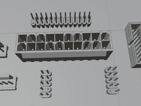 Pe&ccedil;as de placa-m&atilde;e de computador Modelo 3D