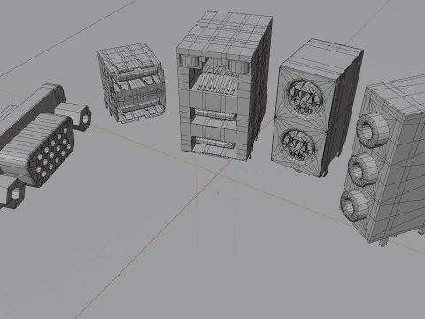 Pe&ccedil;as de placa-m&atilde;e de computador Modelo 3D