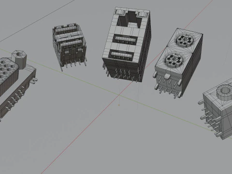 Pe&ccedil;as de placa-m&atilde;e de computador Modelo 3D