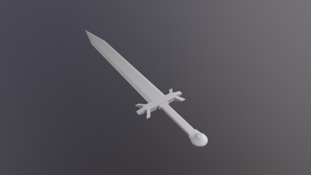 Simple Holy Sword Modèle 3D .c4d .max .obj .3ds .fbx .stl .blend 