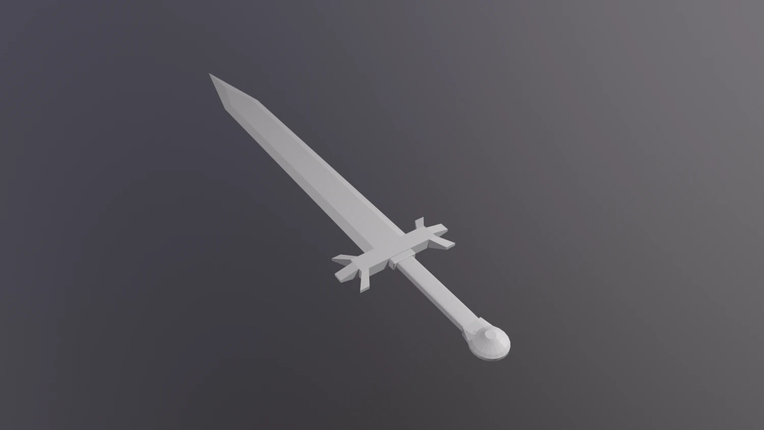 Simple Holy Sword 3D Model .c4d .max .obj .3ds .fbx .stl .blend 