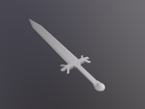 Simple Holy Sword 3D Model